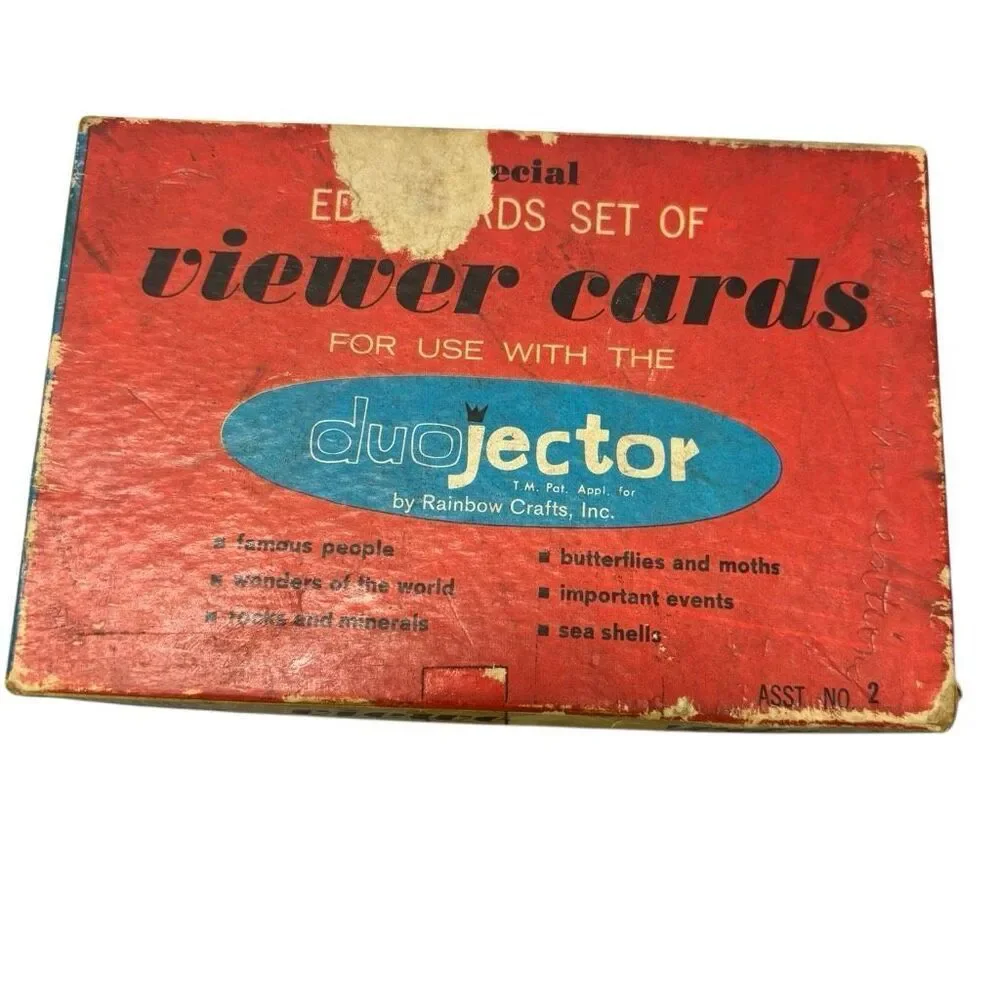 2 Duojector Ed-U-Cards Sets Of Viewer Cards *Read*